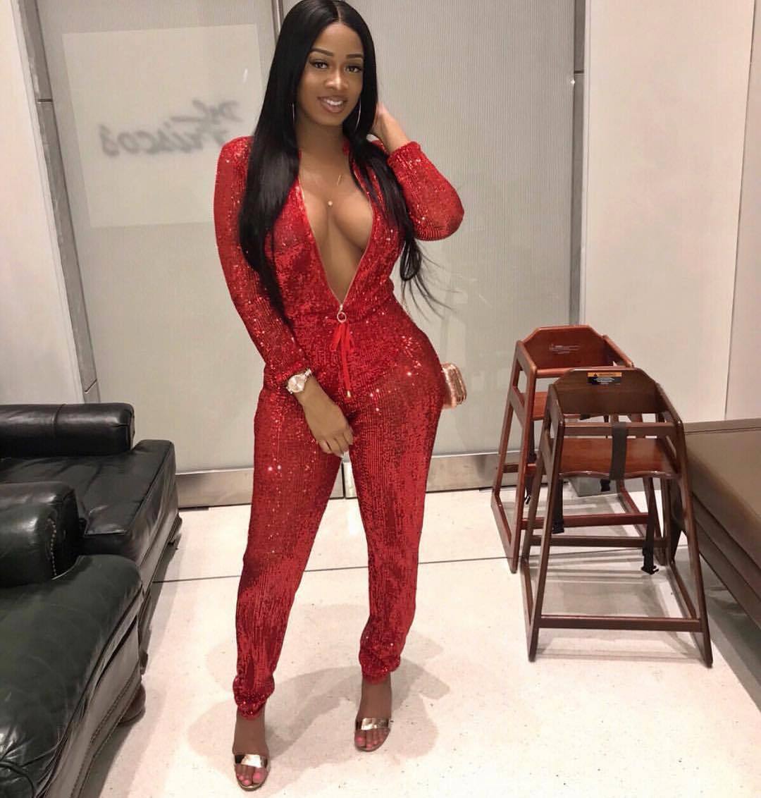 VAZN Hot Sale Sexy O-neck Sequins Glitter Office Lady Women Sleeveless Banquet Party Beach Jumpsuits Full Pant Bandage Rompers