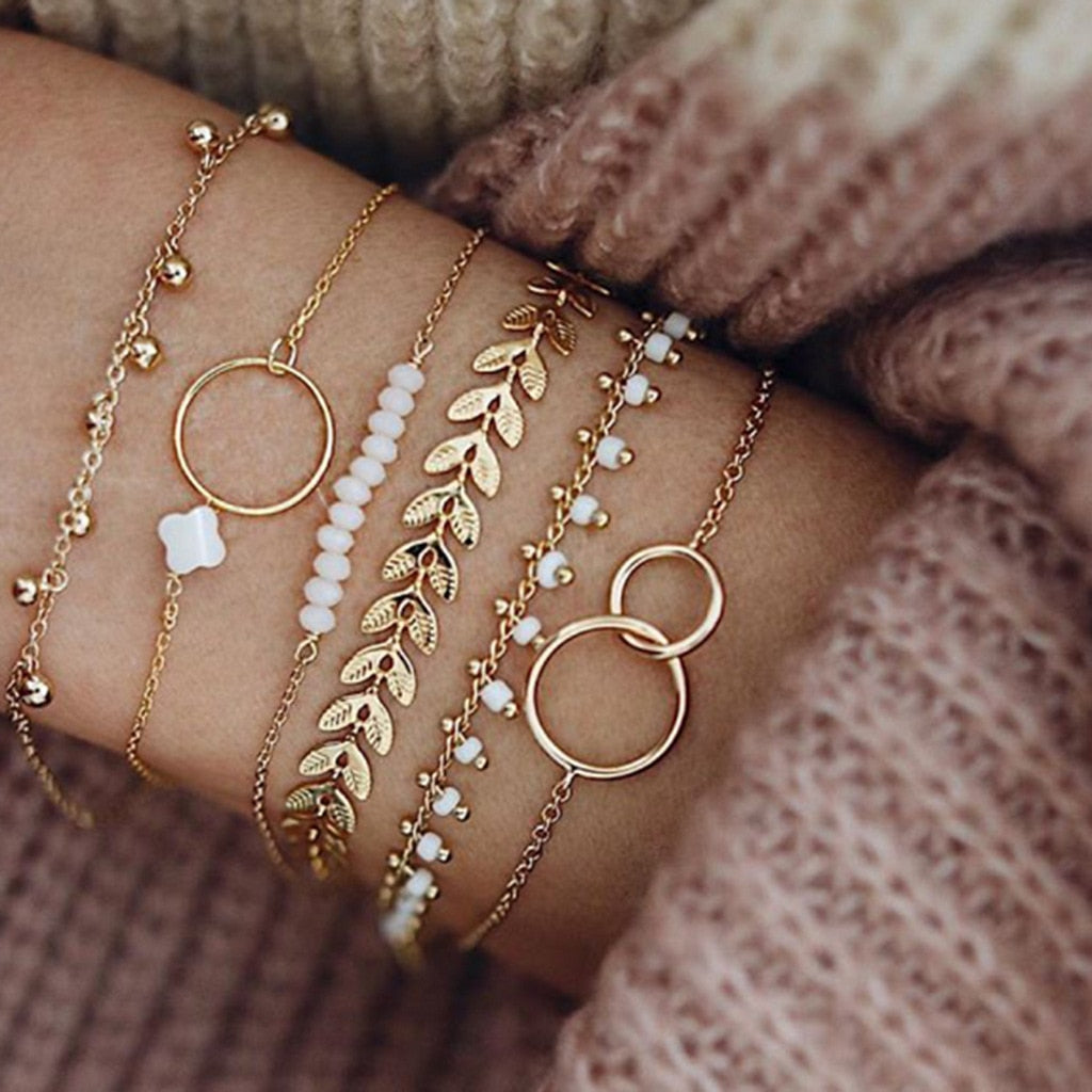 Rose sisi women's bracelet for women jewelry bangle stainless steel bracelet set autumn style gold zirconia jewelry for women
