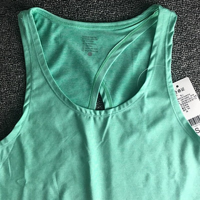 Women Yoga Tank Tops Quick-dry Exercise Women's Workout Gym Clothes Sports T-Shirts Fitness Top women Shirt sportswear
