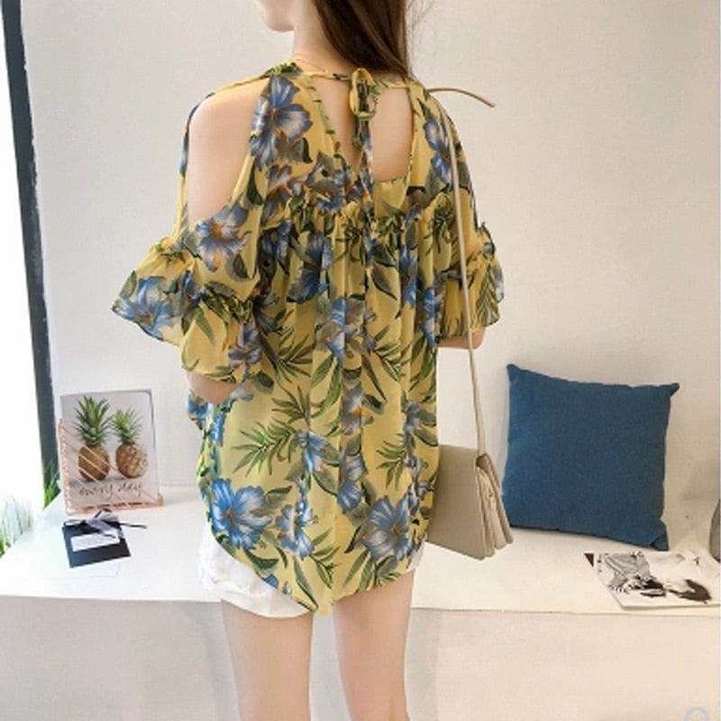 New Fashion Sweet Style Women Clothing Printed Casual Plus Size Women Tops Short Sleeved Blouses Loose Women Shirts 0615 40