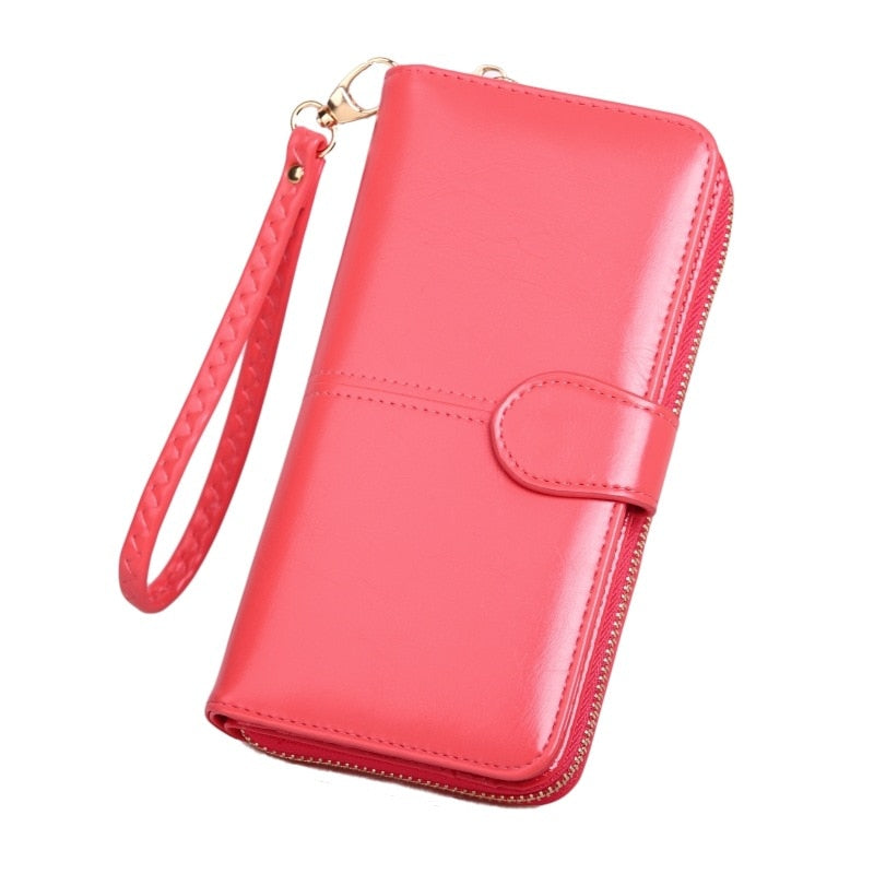 Pu Leather Women Wallets Women Purses Fashion Long Zipper Women&#39;s Wallet Money Coin Holder Female Long Purse Female Purse Zipper