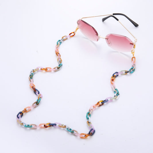 Mix Color Acrylic Sunglasses Chain Women Glasses Chain Eyeglasses Strap Eyewear Cord Mask Holder Hanging Mask Necklace Lanyard