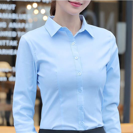 Women Cotton Shirts Women White Shirt Long Sleeve Blouse Female Tops OL Basic Shirt Blouses 2022 Fashion Elegant Woman Clothing