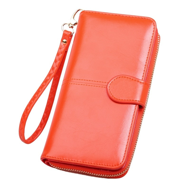 Pu Leather Women Wallets Women Purses Fashion Long Zipper Women&#39;s Wallet Money Coin Holder Female Long Purse Female Purse Zipper