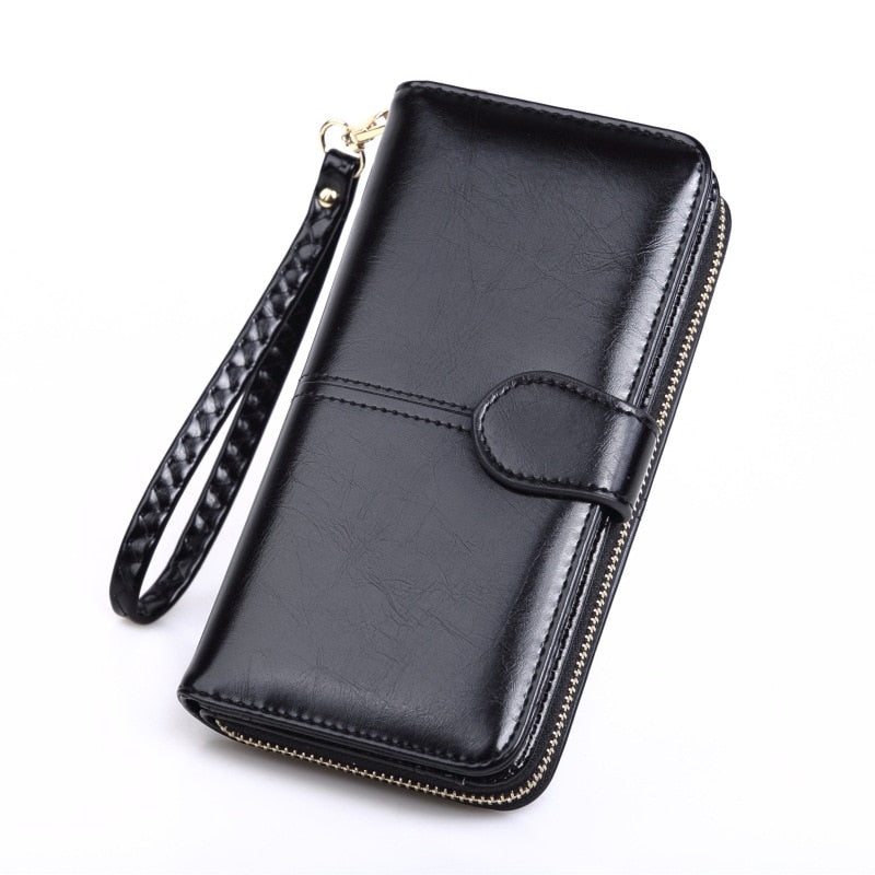 Pu Leather Women Wallets Women Purses Fashion Long Zipper Women&#39;s Wallet Money Coin Holder Female Long Purse Female Purse Zipper