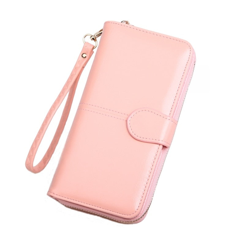 Pu Leather Women Wallets Women Purses Fashion Long Zipper Women&#39;s Wallet Money Coin Holder Female Long Purse Female Purse Zipper