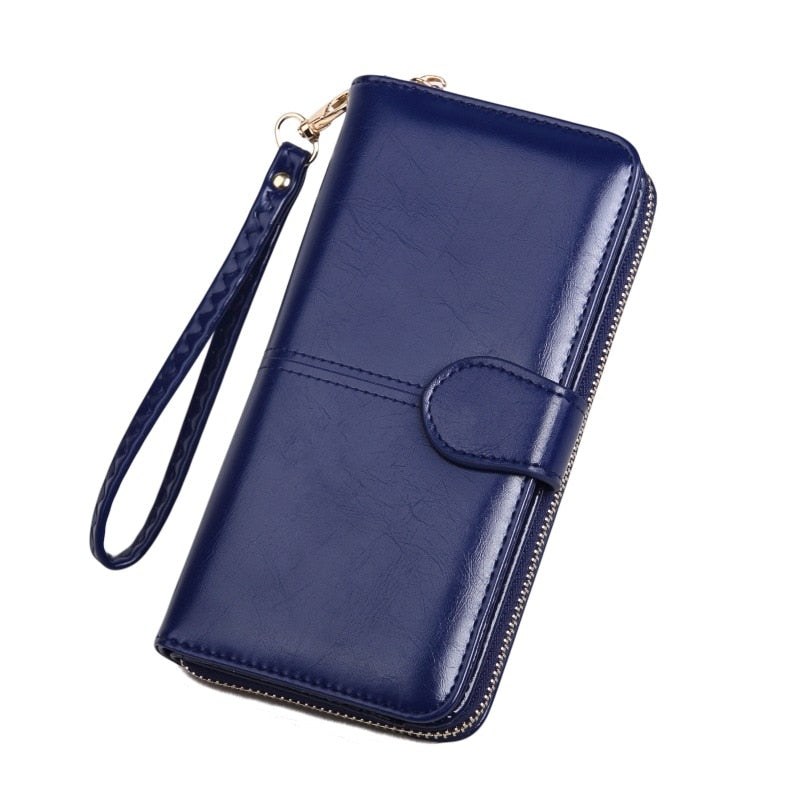 Pu Leather Women Wallets Women Purses Fashion Long Zipper Women&#39;s Wallet Money Coin Holder Female Long Purse Female Purse Zipper