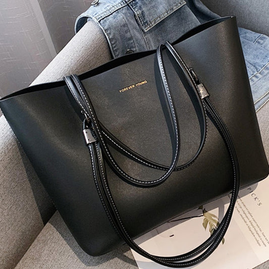 Solid Color Women&#39;s PU Leather Handbag Luxury Handbags Women Bags Designer Large Capacity Tote Bags for Women 2021 Shoulder Bag