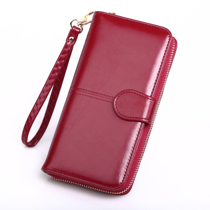 Pu Leather Women Wallets Women Purses Fashion Long Zipper Women&#39;s Wallet Money Coin Holder Female Long Purse Female Purse Zipper