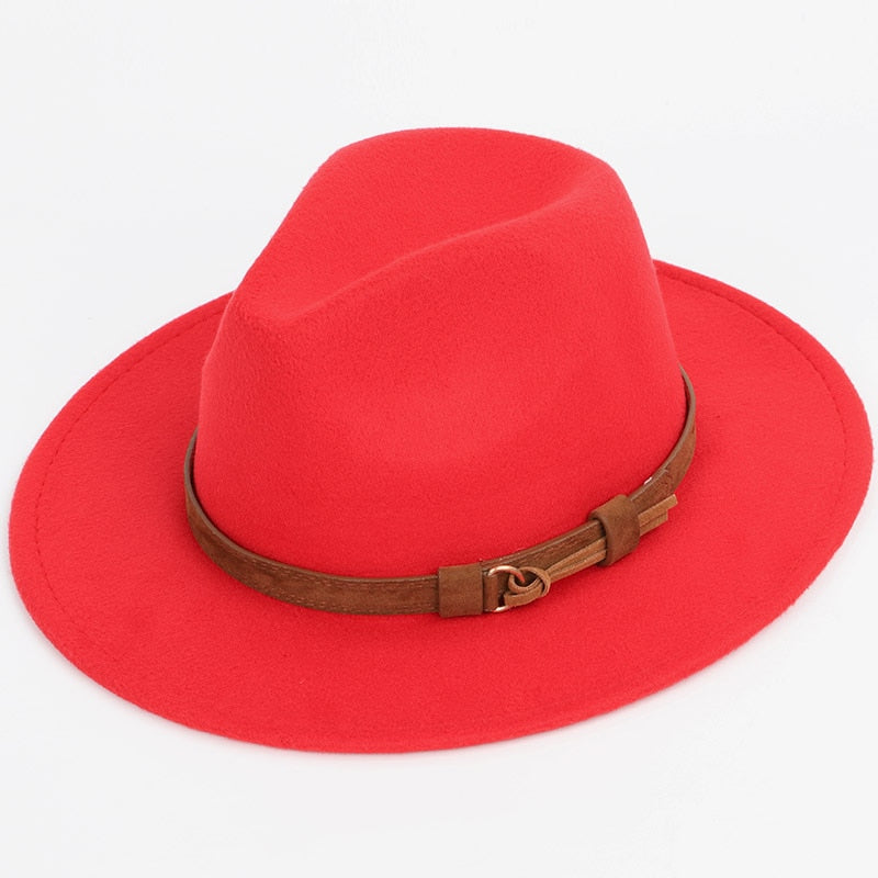 2021 Autumn winter men&#39;s fedoras women&#39;s felt hat Ladies sombrero jazz Male bowler hat outdoor vintage top hats large size