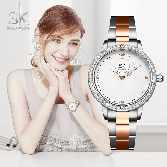 Luxury Women&#39;s Watch Women Geneva Designer Ladies Watch For Women Luxury Japanese Quartz RoseGold Wrist Watch Relogio Feminino