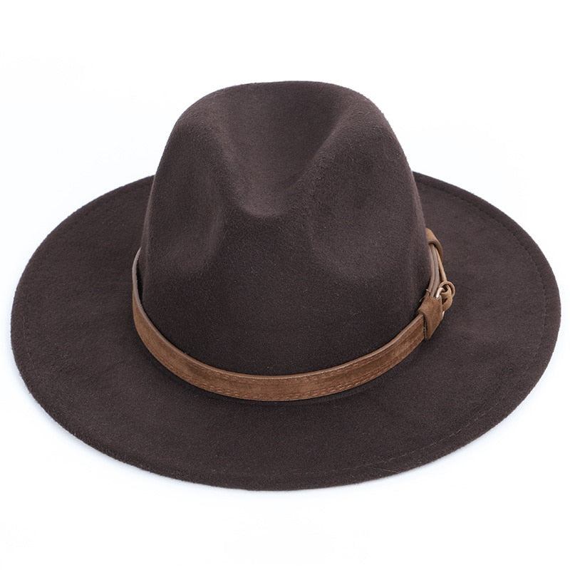 2021 Autumn winter men&#39;s fedoras women&#39;s felt hat Ladies sombrero jazz Male bowler hat outdoor vintage top hats large size