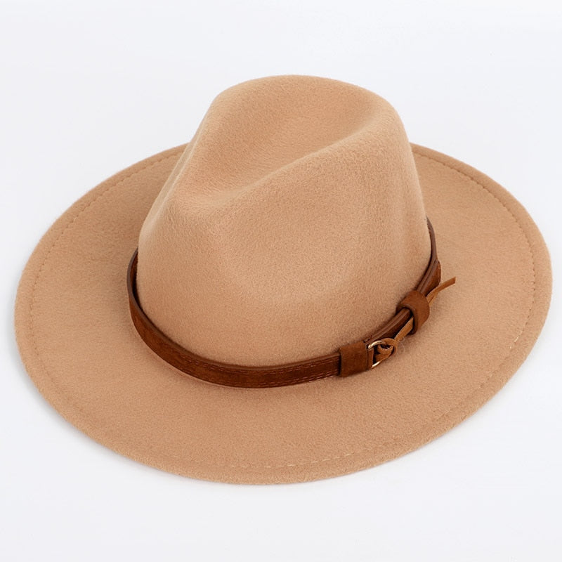 2021 Autumn winter men&#39;s fedoras women&#39;s felt hat Ladies sombrero jazz Male bowler hat outdoor vintage top hats large size