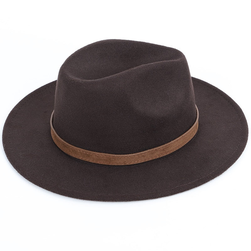 2021 Autumn winter men&#39;s fedoras women&#39;s felt hat Ladies sombrero jazz Male bowler hat outdoor vintage top hats large size