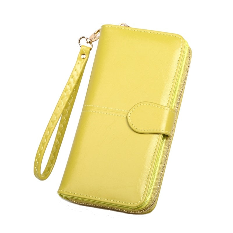 Pu Leather Women Wallets Women Purses Fashion Long Zipper Women&#39;s Wallet Money Coin Holder Female Long Purse Female Purse Zipper