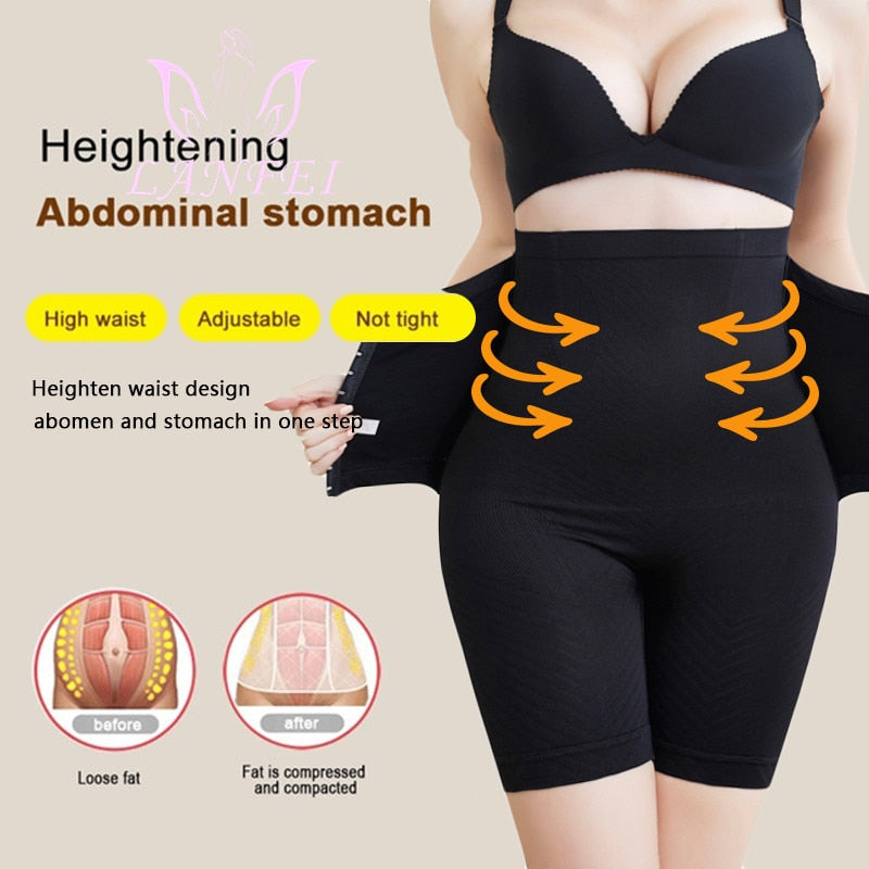 LANFEI Womens Firm Tummy Control Butt Lifter Shapewear High Waist Trainer Body Shape Thigh Slim Girdle Panties with Hook